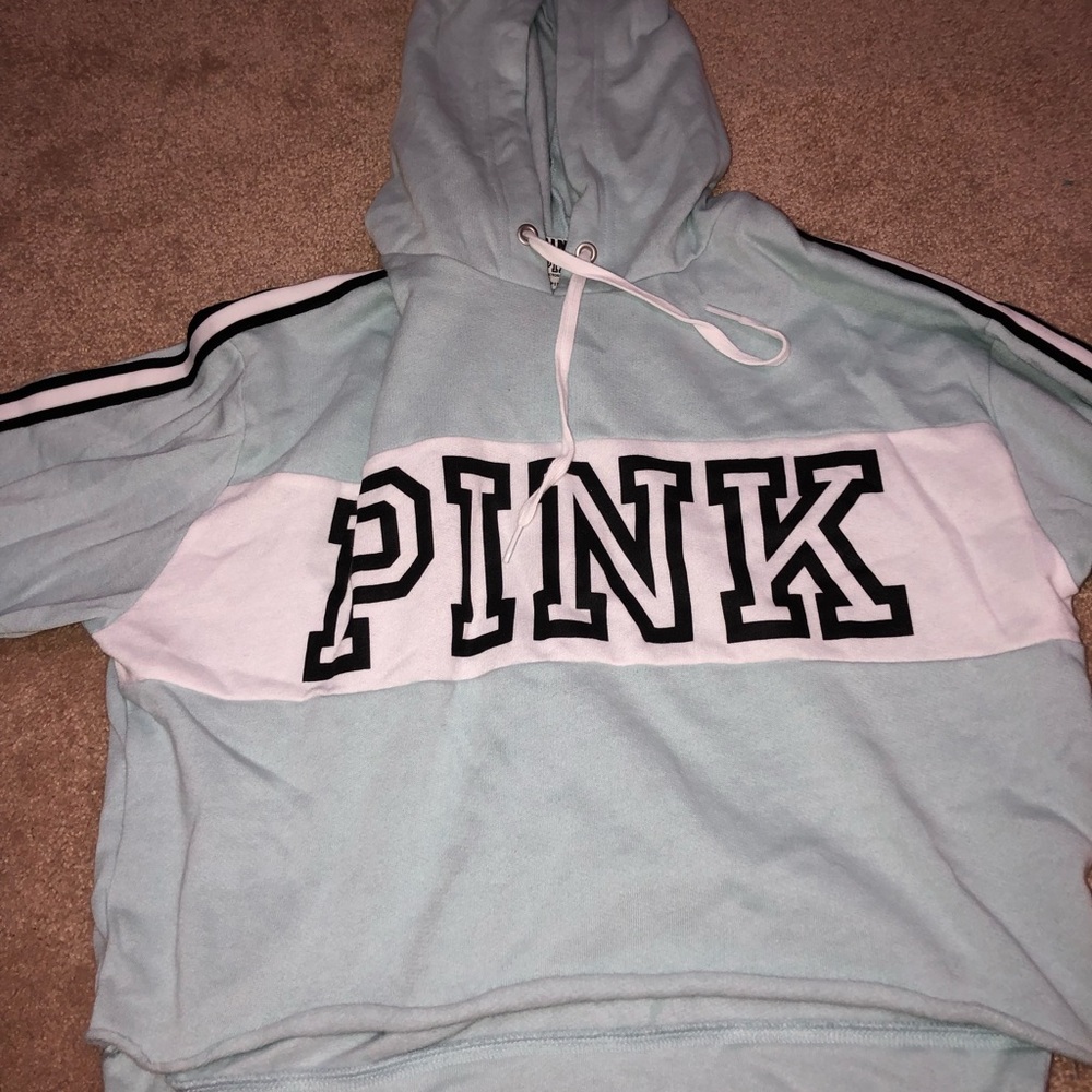 vs pink cropped hoodie